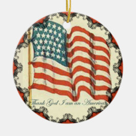 Gott sei Dank ist ein amerikanisches Flag-Ornament Keramikornament
