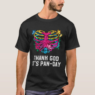 Gott sei Dank ist Pan-Tag Pansexuell LGBTQ Nonbinä T-Shirt