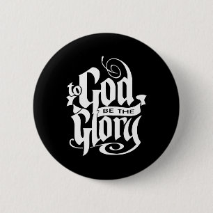 Gott sei die Ehre Jesus Christliches Weihnachten  Button