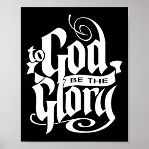 Gott sei die Ehre Jesus Christliches Weihnachten Poster