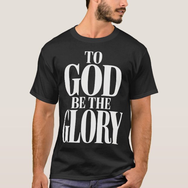 Gott sei die Ehre Protestantisch T-Shirt (Vorderseite)