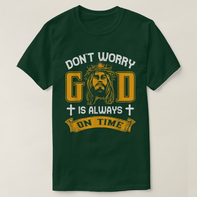 Gott sei immer auf der Zeit Weibchen Christlich, T-Shirt (Design vorne)