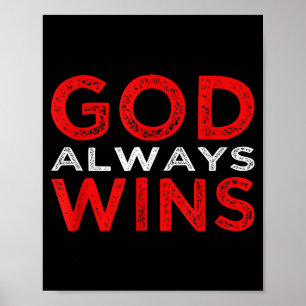 Gott siegt immer religiös poster