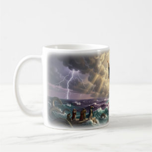 Gott sieht dich Poster göttlicher Schutz Kaffeetasse