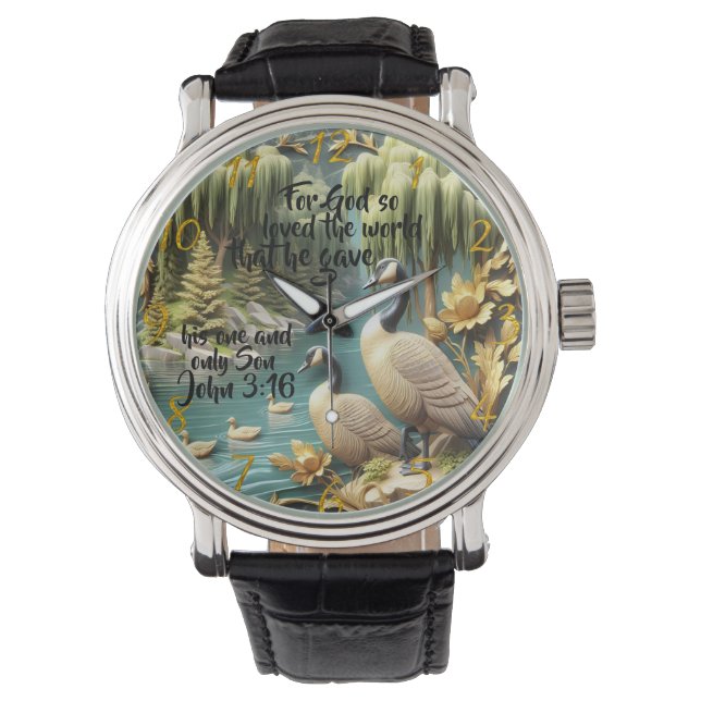 Gott so liebte die Welt Armbanduhr (Vorderseite)