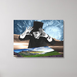 Gott spielt 2 leinwanddruck