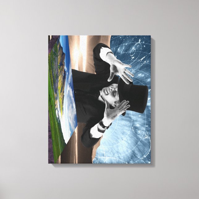 Gott spielt 2 leinwanddruck (Vorderseite)