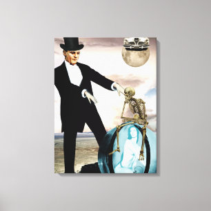 Gott spielt Leinwand