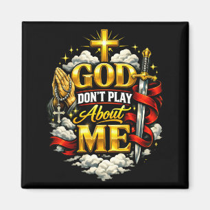 Gott spielt nicht um mich Christlicher Glaube Reli Magnet
