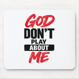 Gott spielt nicht um mich christlicher Glaubenszit Mousepad