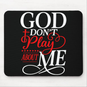 Gott spielt nicht um mich irrationaler Glaube Mousepad