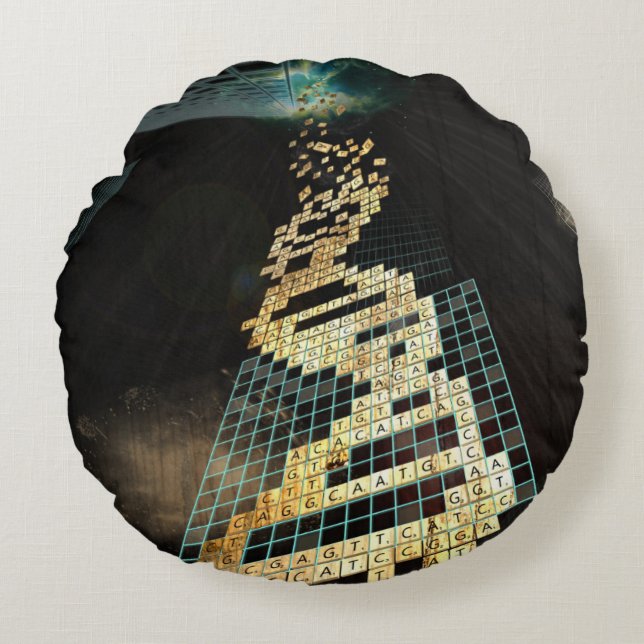 Gott spielt nicht Würfel 2014 Rundes Kissen (Vorderseite)