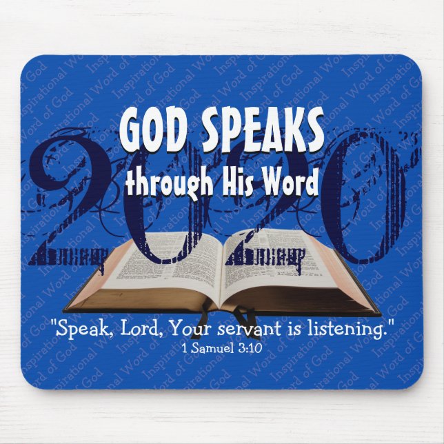 GOTT SPRICHT Bibeljahr 2020 Benutzerdefinierte Sch Mousepad (Vorne)