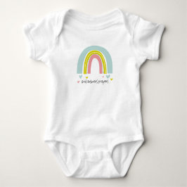"Gott spricht Gebete" Rainbow Baby Bodysuit Strampler