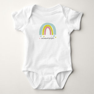 "Gott spricht Gebete" Rainbow Baby Bodysuit Strampler