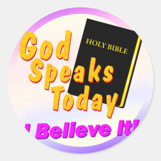 Gott spricht heute runder aufkleber