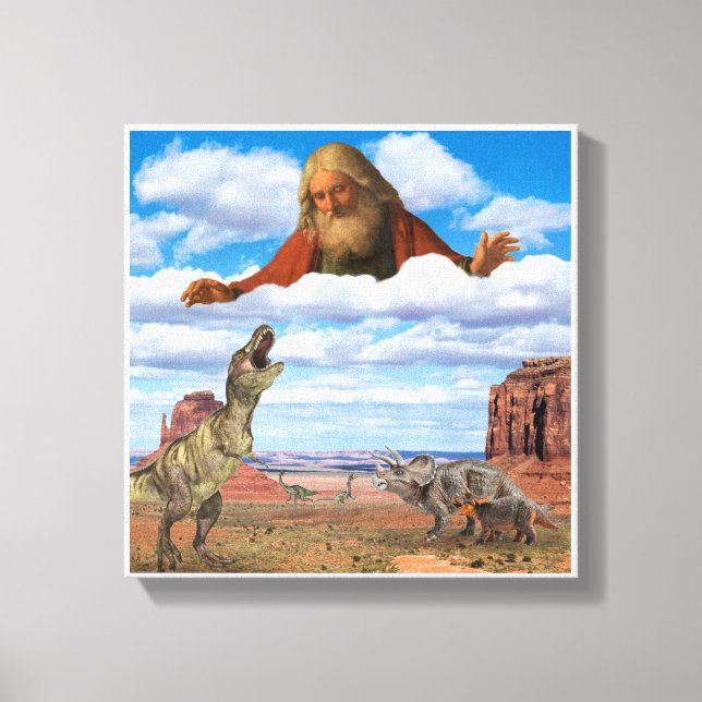 Gott töten die Dinosaurier Canvas Print Wall Art Leinwanddruck (Vorderseite)