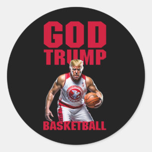 Gott Trump Skelett Lustiger Trump Patriotischer Re Runder Aufkleber