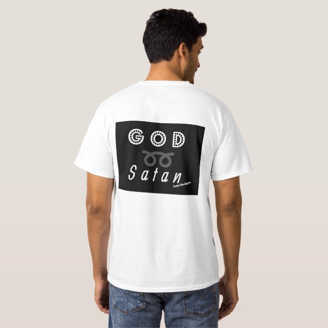 Gott über dem Satan-T-Shirt T-Shirt (Schwarz voll)