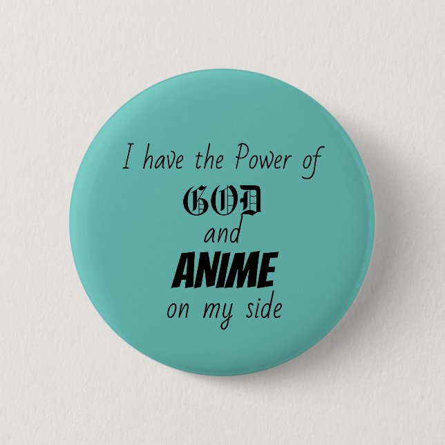 Gott und Anime Button (Vorderseite)