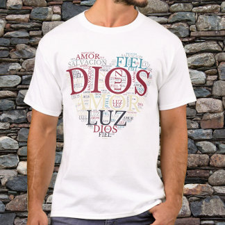 Gott und der Glaube Herzens Das Christliche Spanis T-Shirt
