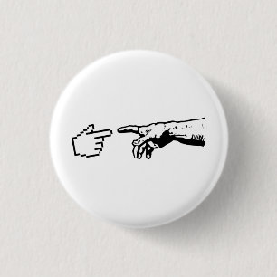 Gott und die Maschinen-Hände Button