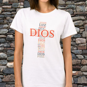 Gott und Glaube Kreuz Christliches Spanisch für Fr T-Shirt
