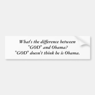 GOTT und Obama Autoaufkleber