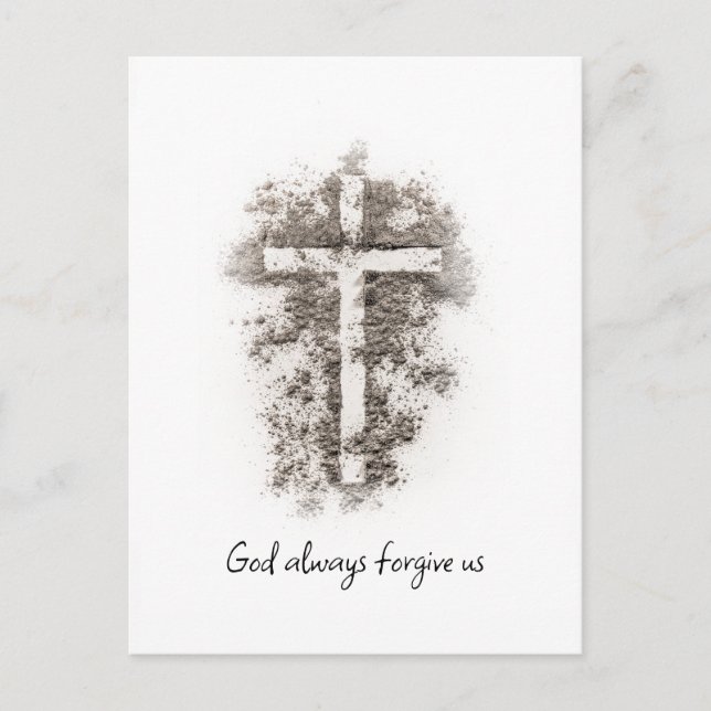 Gott vergib uns immer postkarte (Vorderseite)
