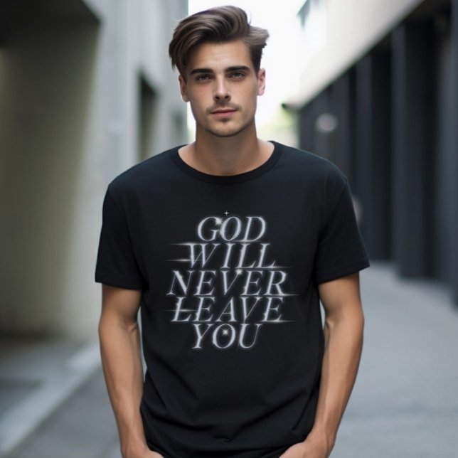 Gott Verlasst dir nie Christliche Monogramm T-Shirt (Von Creator hochgeladen)