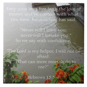 Gott verlässt Sie nie. Christliches Geschenk Fliese