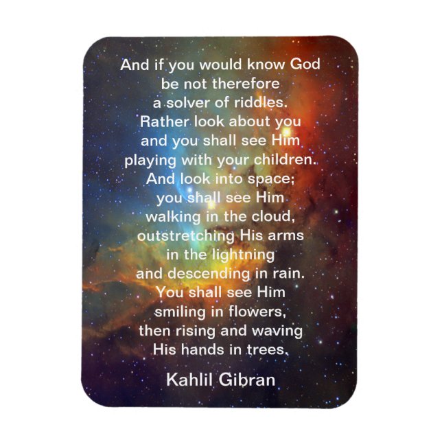 Gott von Kahlil Gibran Magnet (Vertikal)