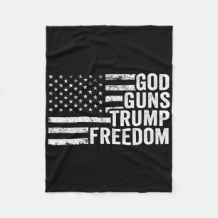 Gott Waffen Trump Freiheit - Christlich Lustig Pro Fleecedecke