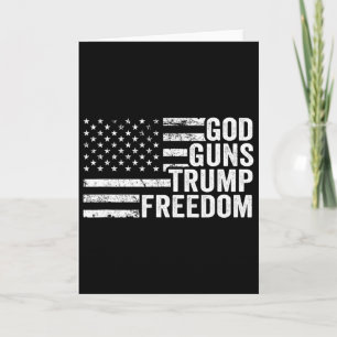 Gott Waffen Trump Freiheit - Christlich Lustig Pro Karte