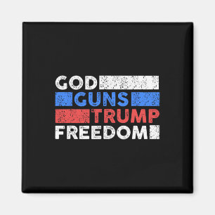 Gott Waffen Trump Freiheit - Lustig USA Trump Magnet