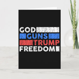 Gott Waffen Trump Freiheit - Lustiges USA Trump Karte
