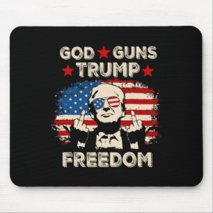 Gott Waffen Trump Freiheit Republikaner Konservati Mousepad
