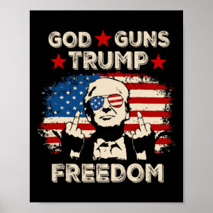 Gott Waffen Trump Freiheit Republikaner Konservati Poster
