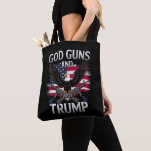 Gott Waffen Und Trump Adler Amerikanische Flagge V