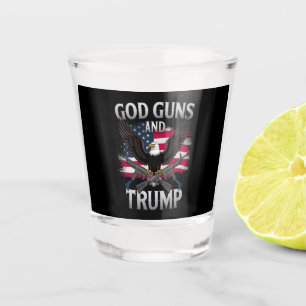 Gott Waffen Und Trump Adler Amerikanische Vintage- Schnapsglas