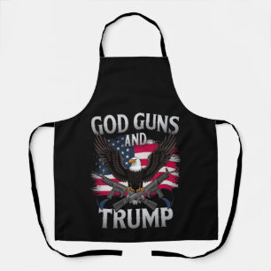 Gott Waffen Und Trump Adler Amerikanische Vintage- Schürze