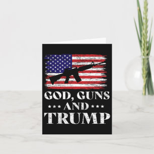 Gott Waffen und Trump Karte