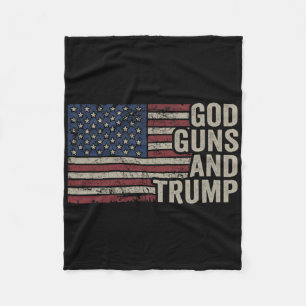 Gott Waffen Und Trump - Pro Gott Waffe Lustiger Re Fleecedecke