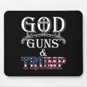 Gott Waffen und Trump Shirt 2. Änderungsantrag zu Mousepad