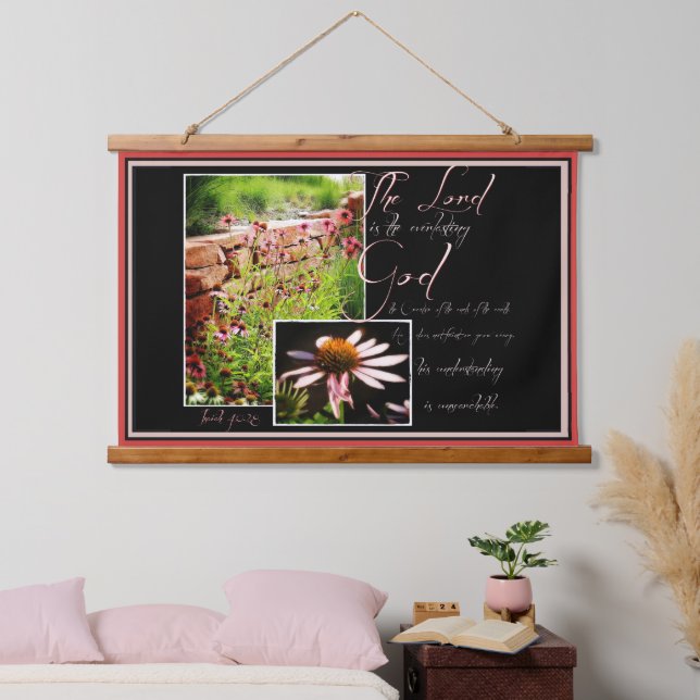 Gott Wandteppich Mit Holzrahmen (Schlafzimmer)