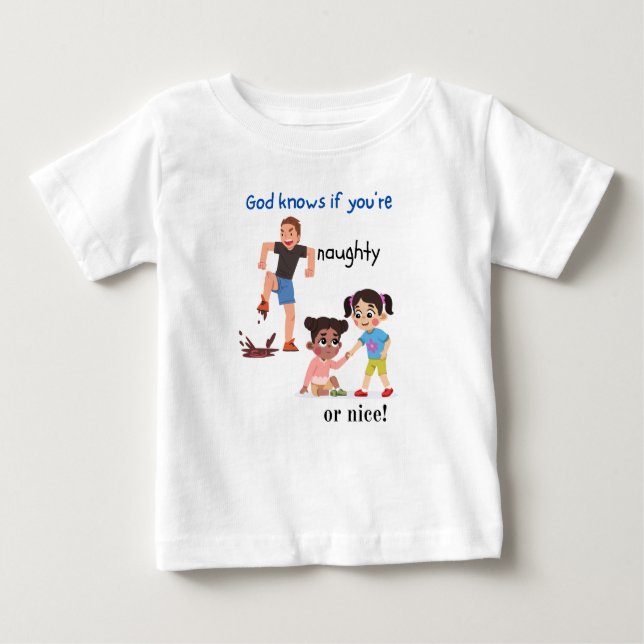 Gott weiß baby t-shirt (Vorderseite)