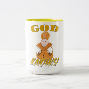 Gott weiß! zweifarbige tasse