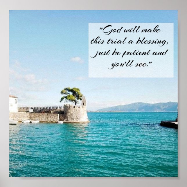 Gott wird diesen Prozess zu einem Segen Christlich Poster (Vorne)