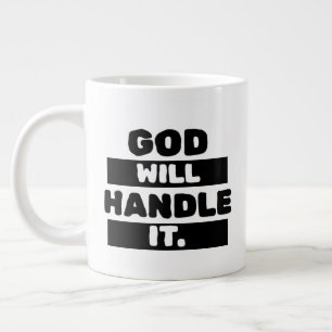 Gott wird es regeln. Christliches Pfarrer-Kirche Jumbo-Tasse