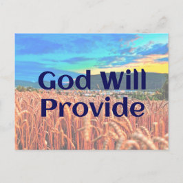 Gott wird Postkarte liefern